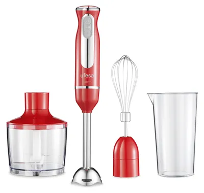 Produktbild von Ufesa BP3443 Stabmixer, Leistung 600 W, Turbo-Funktion, 2 Klingen und Fuß aus Ed