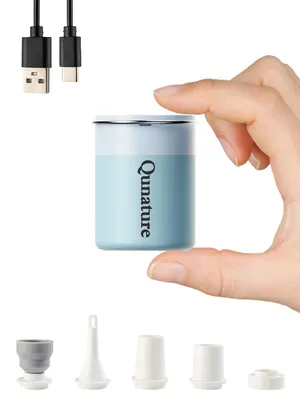 Obrázok produktu pre Miniatúrna elektrická vzduchová pumpa, 5 kPa, prenosná magnetická pumpa s LED osvetlením a nabíjateľnou batériou, 1500 mAh