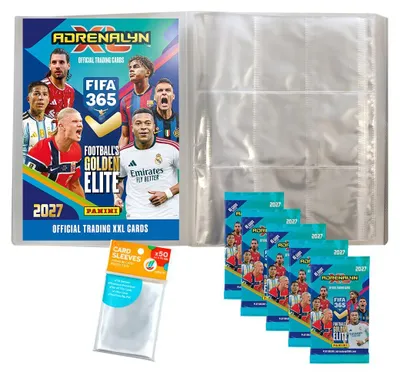 Obrázek produktu pro Sada FIFA 365 Adrenalyn XL 2027: 1 prázdný sběratelský album + 5 boosterů + exkluzivní ochranné karty collect-it