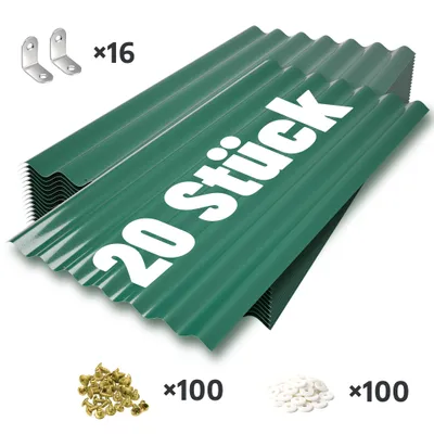Produktbild von 20x Profilblech Wellplatte 11m² Blech Metall Stahlblech Dachblech Dach Platten