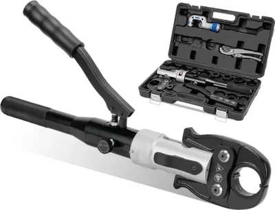 Obrázok produktu pre Happyment Tangensets DeLuxus - TH 16-32 mm a M 12-28 mm - Hydraulické lisovacie kliešte - Lisovacie náradie na lisovanie drôtov - Inštalatérstvo a plasty