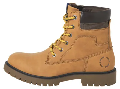 Produktbild von Jack & Jones 12243421_495_1198355_44, Stiefel, Gelb, Honey, Rundzeh, Schnürverschluss, Thermoplastischer Gummi (TPR)