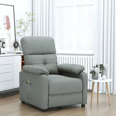 Imagen del producto de Sillón de masaje "The Living Store", color gris oscuro, tapizado en tela