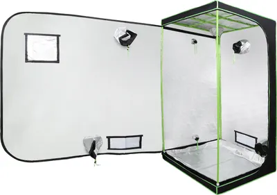 Image de Tente de culture Jayseuw Growbox 100x100x200 cm Tente de culture Serre de culture intérieure Armoire de culture Plantes Légumes Herbes Tomates Cannabis