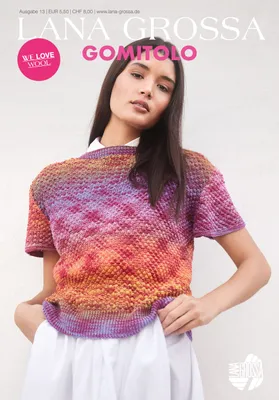 Produktbild von Lana Grossa GOMITOLO No. 13 Strickmagazin mit 27 Modellanleitungen Frühjahr/Sommer 2024