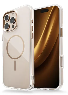 Obrázek produktu pro Kryt Clear Thin Mag pro Apple iPhone 17 6,3" zlatý