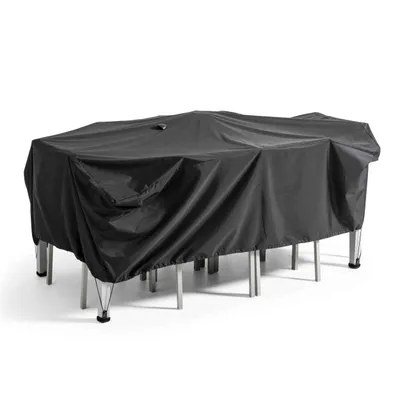 Produktbild von Gartentischbezug in Schwarz 200 x 130 cm Schwarz - Oviala Cov'Up