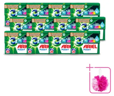 Produktbild von 12 x Ariel Pods+ Touch of Lenor Unstoppables Waschmittelkapseln für Buntwäsche - Sparpackung - 12 Stücke