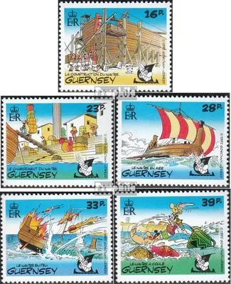 Produktbild von Briefmarken GB - Guernsey 1992 Mi 568-572 (kompl.Ausg.) postfrisch Asterix