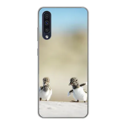 Produktbild von MuchoWow® Handyhülle Schutzhülle Hülle für Samsung Galaxy A30s Junge - Sand - Vögel Silikon Softcase Handy Hülle - Karteninhaber