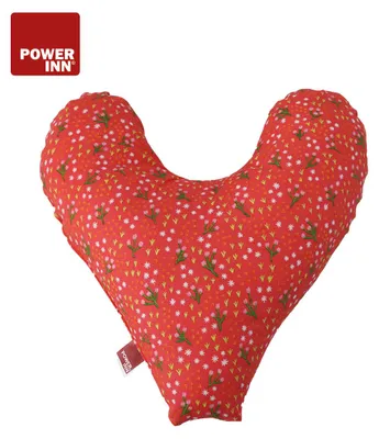 Produktbild von POWER INN Brustkissen Hope | Rot mit Paisley | Herzkissen als Schmerzlinderung nach Mastektomie | Stützkissen