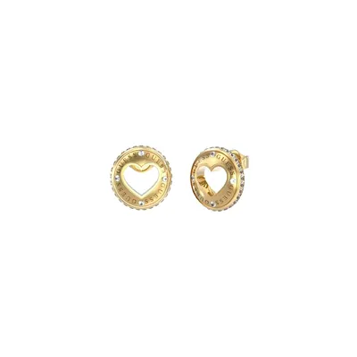 Produktbild von Guess JUBE03341JWYGT Dámské náušnice Stud Heart Gold-tone