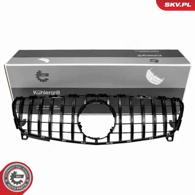 Produktbild von ESEN SKV 66SKV504 Kühlergrill Frontgrill passend für MERCEDES-BENZ A-Klasse (W176) Glänzend Schwarz
