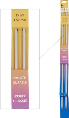Zdjęcie produktu dla Pony Knitting Needles Klasyczna prosta igła 35 cm 4,5 mm