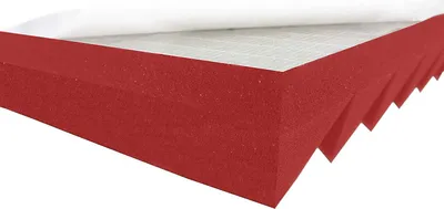 Produktbild von Akustikpur - Dreieck Profil - ca. 49 cm x 49 cm / 5cm - Color: Rot/Pink - SELBSTKLEBEND - WAVE PANELS, Schallabsorber mit Dreieck profil, Akustikschaumstoff Lamellen Pyramiden Akustik Schaumstoff Akustik Dämmung