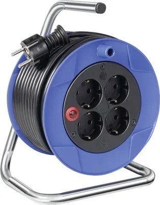 Produktbild von Brennenstuhl 1079181, Schwarz, Blau, Kunststoff, 15 m, IP20, 160 mm, 190 mm