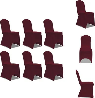 Immagine prodotto di 6 x coprisedie elasticizzate bordeaux - coperture
