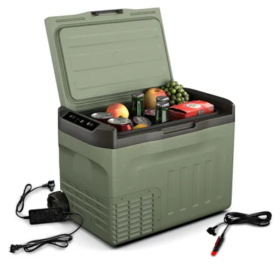 Zdjęcie produktu dla Klarstein PolarForce 28-Liter-Kühlbox – Elektrische Kompressor-Kühlbox mit LCD-Bedienfeld, -20°C bis 20°C, ECO-Modus, Batteriewächter, Räder und Griffe, Ideal für Camping und Road-Trips, Gefrierbox
