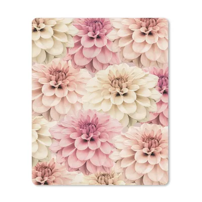Produktbild von MuchoWow® Mauspad Mousepad Blumen - Rosa - Weiß - Natur 19x23 cm - Mousepads - Maus Mat - Pad - Mausunterlage - Mauspads - Spielen