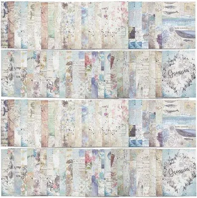 Produktbild von Decorativer Papier - Meerjungfrauen Motive - 100 Blätter