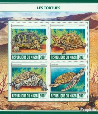 Produktbild von Briefmarken Niger 2017 Mi 5007-5010 Kleinbogen (kompl. Ausg.) postfrisch Schildkröten