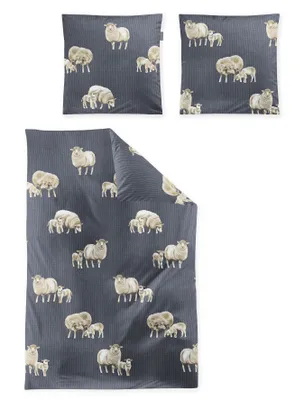 Zdjęcie produktu dla Irisette zestaw pościeli z delikatnego włókna Panda 8545 niebieski 155 x 220 cm + 1 poszewka na poduszkę 80x80 cm