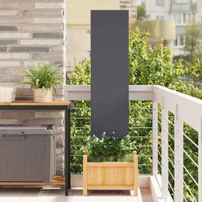 Produktbild von 2025 cloris Garten Sichtschutz-Leinwand Anthrazit 32 x 140 cm - Leinwandbilder Sale4382589 1parcel