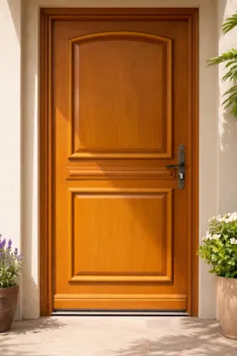 Immagine prodotto di Porta d'ingresso in legno pieno Garnier, H.215xL.90 cm, lato tavolo P. sinistra, maniglia, cilindro GD MENUISERIES