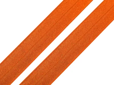 Produktbild von 25m Falzgummi 20mm Faltgummi elastisches Einfassband Schrägband Saumband Farbwahl, Farbe:orange