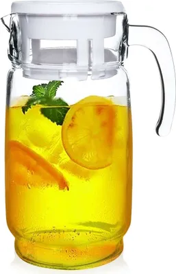 Image de Pichet en verre universel avec couvercle pour boissons