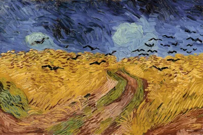 Zdjęcie produktu dla Obraz z nadrukiem Vincent Van Gogh - Pole pszenicy z krukami, 1890 (120 x 180 cm)