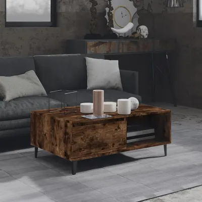 Produktbild von vidaXL Couchtisch Räuchereiche 90x60x35 cm Holzwerkstoff - Couchtisch - Couchtische - Tisch - Sofatisch