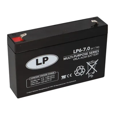 Immagine prodotto di Batteria al piombo Landport LP6-7,0 6V 7Ah AGM T1 senza manutenzione