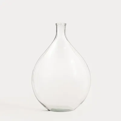 Zdjęcie produktu dla HOMLA Wazon LUKI duży okrągły ze szkła z recyklingu 5,5x50 cm