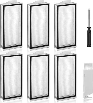 Produktbild von 6 Stück Filter für Roborock Q5 Max+/Q7 Max/ Q7 Max+/ Q7/ Q7+/ Q8 Max/ Q8 Max+/Q5 Pro/ Q5 Pro+/ T8 Roboter Staubsauger Ersatzteil, Ersatzfilter für Roborock, Hepa Filter Waschbar Wiederverwendbar