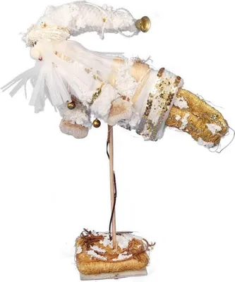Image de Figurine Debout Du Père Noël En Sisal Et Brindilles 40 Cm