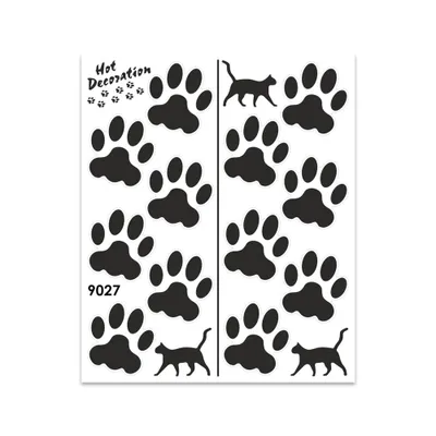 Produktbild von Sticker Pfoten Katze schwarz 20 x 24 cm