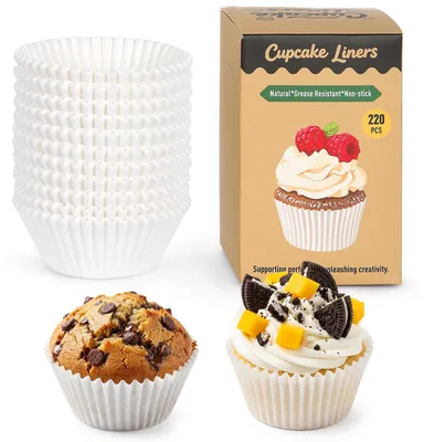 Immagine prodotto di Alyvisun, 220 pezzi di pirottini per cupcake, carta per muffin per la cottura