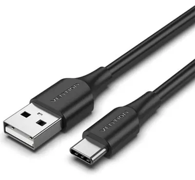 Produktbild von Vention CTHBC, 0,25 m, USB A, USB C, USB 2.0, 0,48 Gbit/s, Schwarz