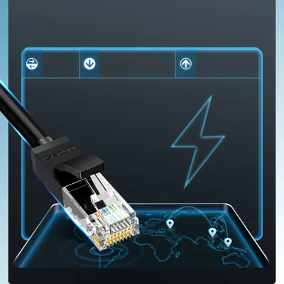 Immagine prodotto di Cavo di rete Ugreen Nw102 Ethernet Rj45, Cat.6, Utp, 3M (nero)