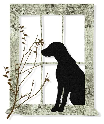 Immagine prodotto di Decorazione da parete in metallo con silhouette di cane, ideale per la casa
