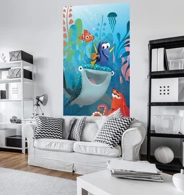 Produktbild von Komar Vlies Fototapete "Finding Dory Aquarell" - Größe: 150 x 250 cm (Breite x Höhe), 3 Bahnen