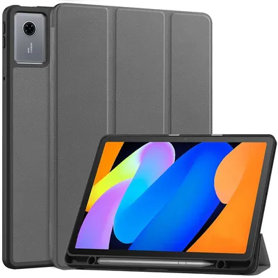 Produktbild von Schutzhülle mit Klappe für Lenovo Idea Tab 11, Bizon Case Tab Lizard, Grau