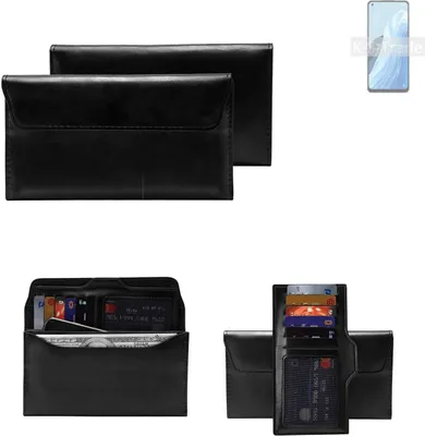 Produktbild von K-S-Trade Handy Hülle kompatibel mit Oppo Reno7 A 5G Schutz Hülle Tasche Schutz Case Handytasche Kunstleder schwarz, 1x