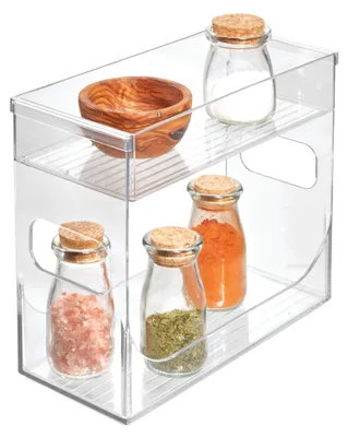 Immagine prodotto di Scaffale per spezie, 2 ripiani, 26 x 11,8 x 21,6 cm, plastica, trasparente - iDesign | Kitchen Binz