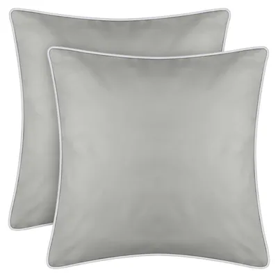 Imagen del producto de Cojines para exteriores con borde blanco, color beige, pack de 2