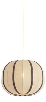 Obrázok produktu pre Závesná lampa - prírodná - Esmiria - textil - Ø 40cm - E27 - 2995284 - Light & Living