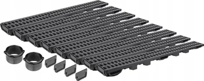 Produktbild von LINIENENTWÄSSERUNG H55 Kunststoffrost bis 1,5 Tonnen A15 SET 8m AQUER