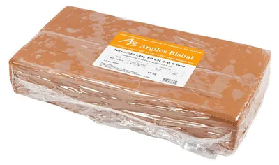 Image de Creativ Company pâte à modeler rouge avec chamotte - 10kg argile céramique
