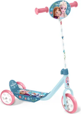 Image de Trottinette Enfant Reine des Neiges, 3 Roues, Hauteur Ajustable, Antidérapant, Bleu